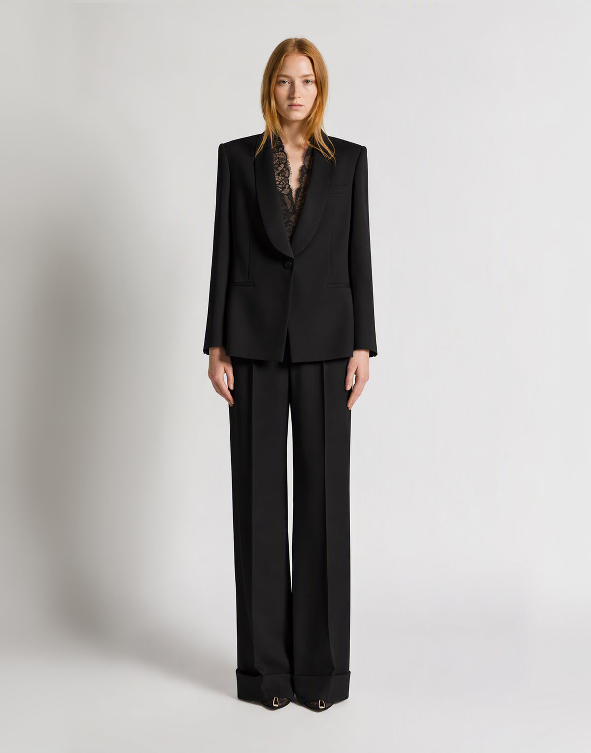 Pantalone palazzo in cady stretch Nero Alberta Ferretti Boutique Online 2