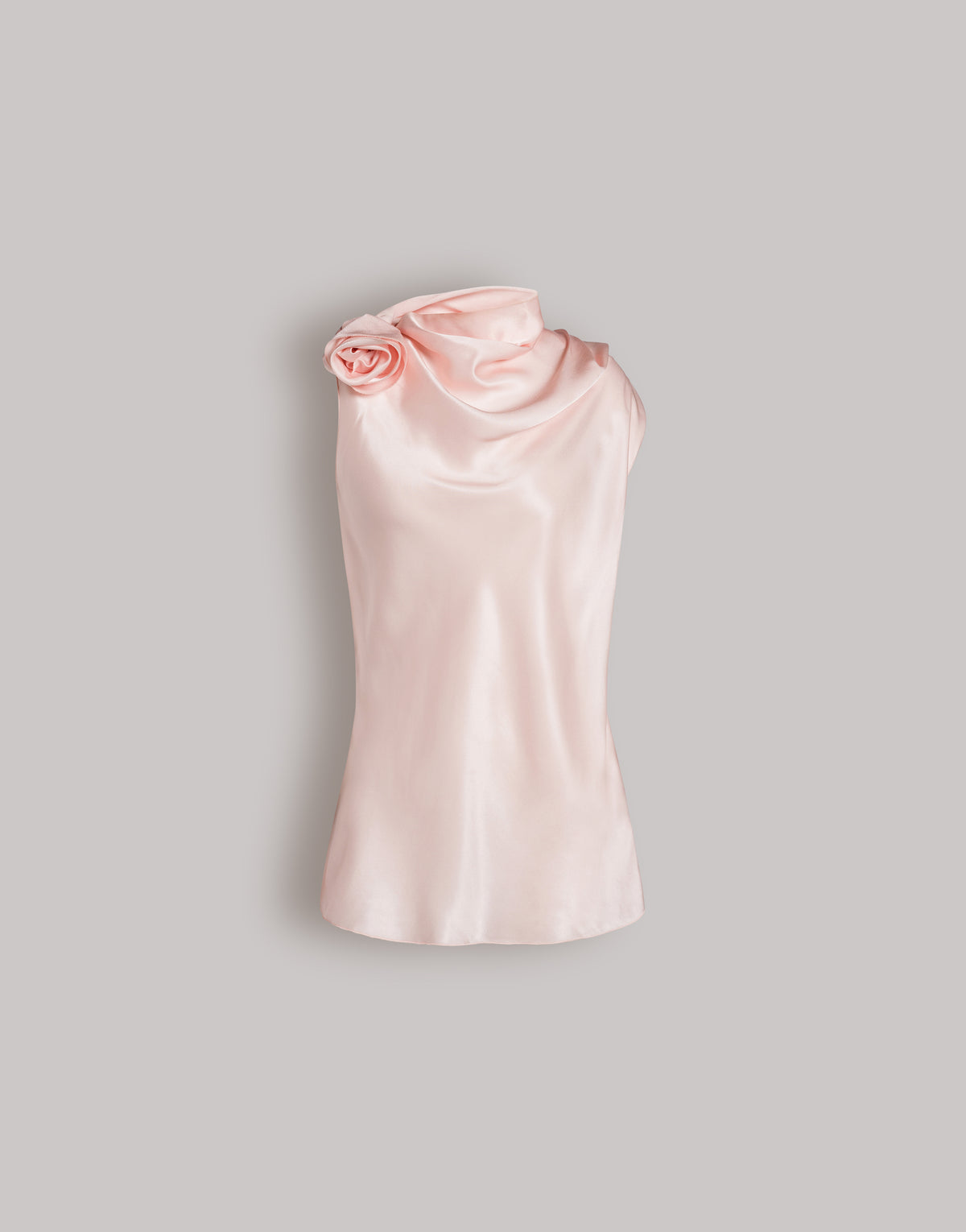 Top in satin con dettaglio rosa Rosa Alberta Ferretti Boutique Online 1
