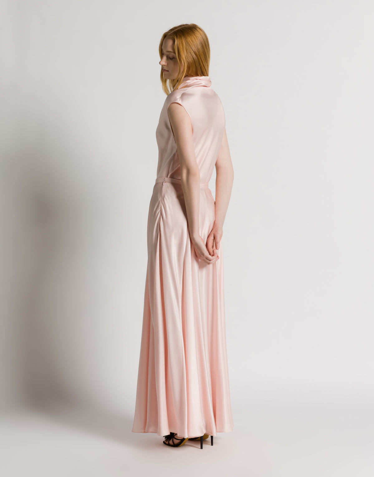 Top in satin con dettaglio rosa Rosa Alberta Ferretti Boutique Online 3